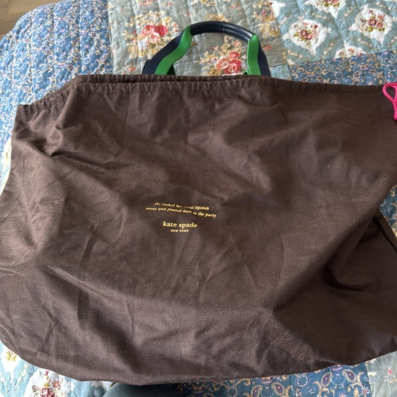 Navy and green Kate Spade tote bag - Picture 7 of 8